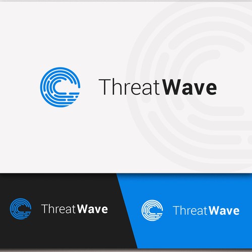 Create a captivating logo for cyber security data company ThreatWave