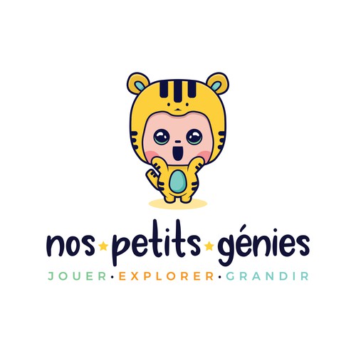 Cute baby mascot - nos petits genies