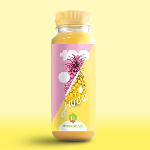 Label for a pineapple juice