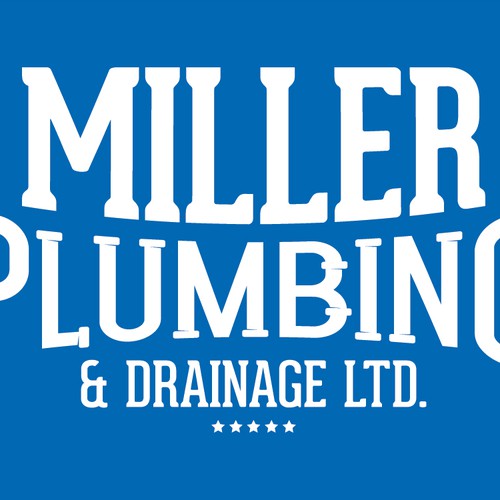 Fresh look, vintage/classic style plumbing company logo
