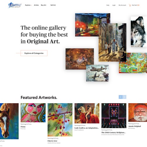 Web Art Gallery Design Concept