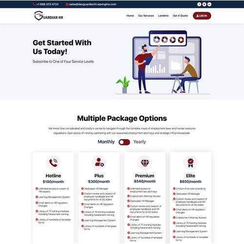 Guardian HR - Pricing Page Design