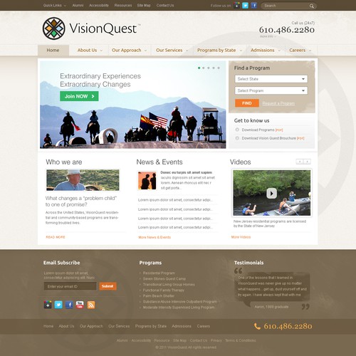 VisionQuest needs a new website design