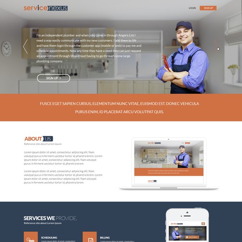 Service Nexus Landing Page