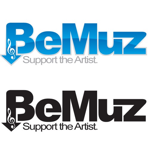 Logo for online music startup "beMuz"