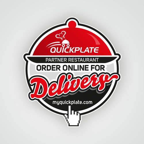 Sticker design for a take away company