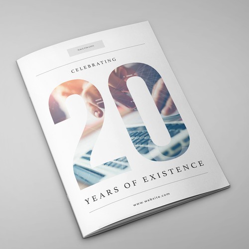 modern design for a brochure/magazine for 20 years research 