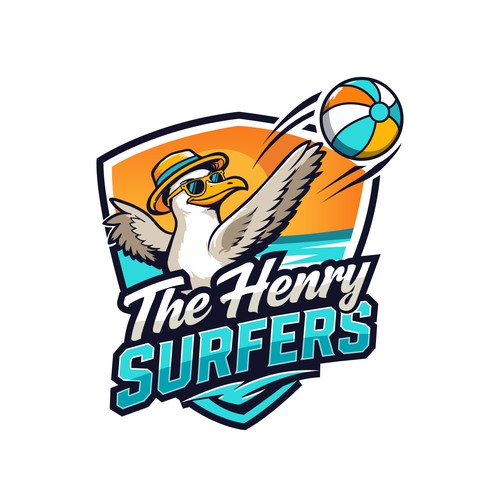 Vibrant logo for a beachball team
