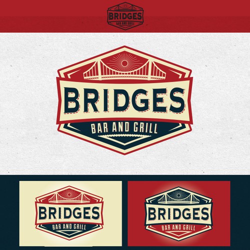 Create the next logo for Bridges Bar & Grill