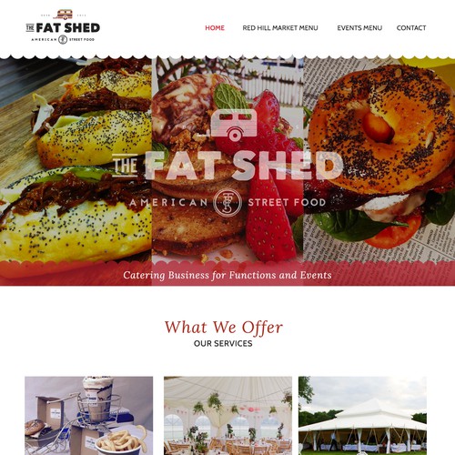 The Fat Shed Homepage Design