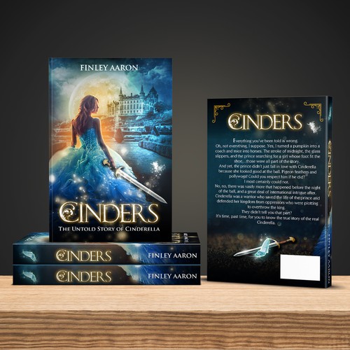 Book cover design for Finley Aaron-Cinders