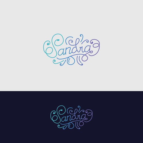 Feminine and whimsical logo for Sandra