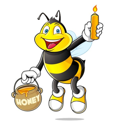 Create a Cute and Cuddly Cartoon Bee Mascot for Epic Beeswax