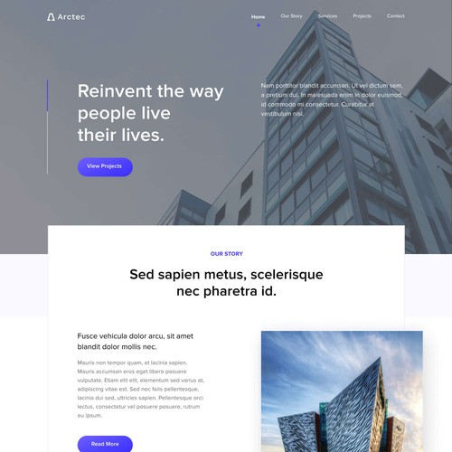 Arctec Landing Page