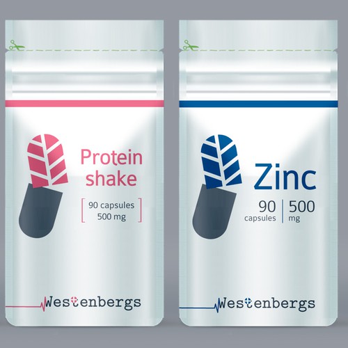 Packaging for vitamins and supplements products