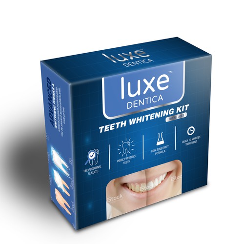 bold and clean concept for teeth whitening kit