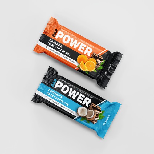 "POWER" - Protein bar package design