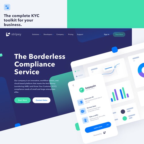 Stripey Landing Page