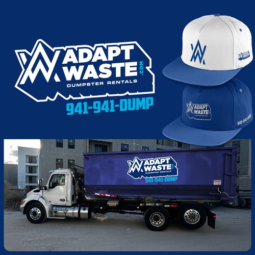Logo concept for a company that rents waste dumpster