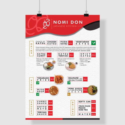 Nomi Katsu Menu Poster