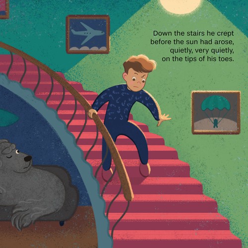 Children's book illustration for "The Boy Who Couldn't Wait for Christmas”