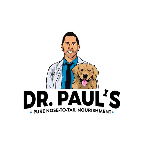 Dog food logo illustration