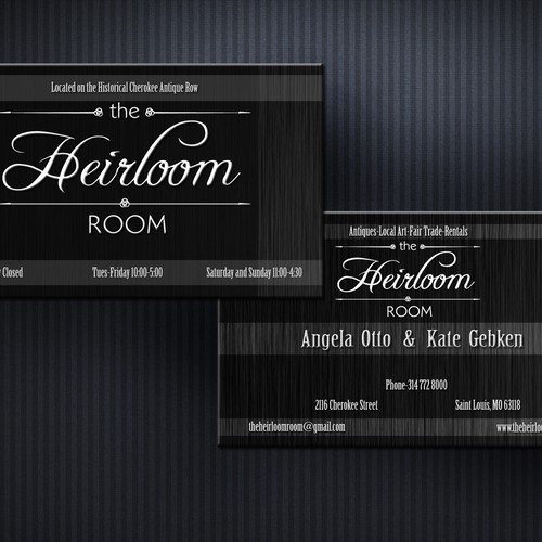 New business card wanted for The Heirloom Room