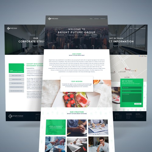 Web design concept for Bright Future Group