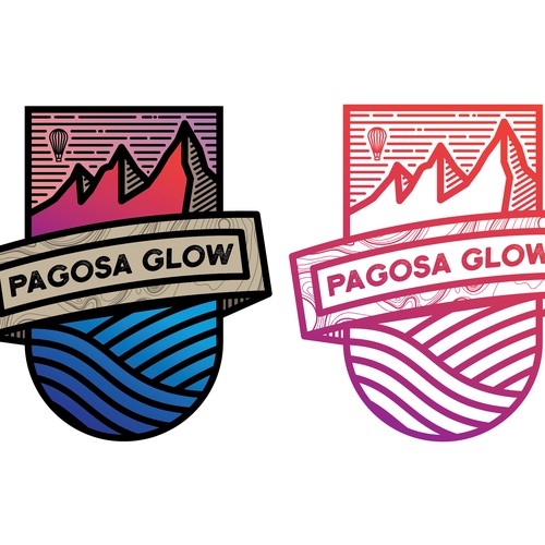 Badge style logo concept for pagosa glow