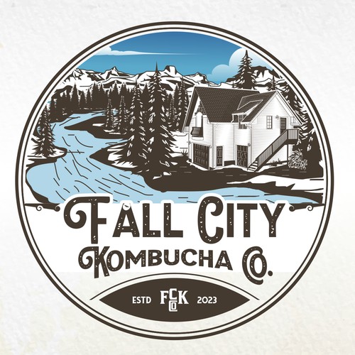Emblem Logo Concept for Fall City