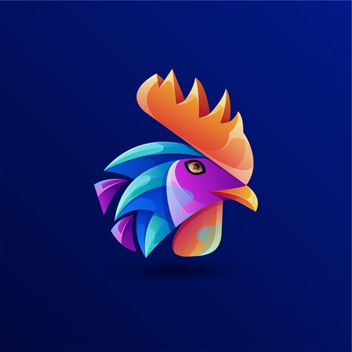 Rooster illustration colorful