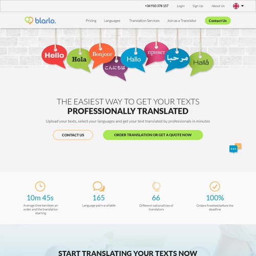 Web Design for translating company