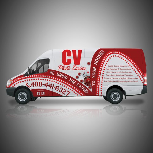 Van Wrap For Casino Party Rentals