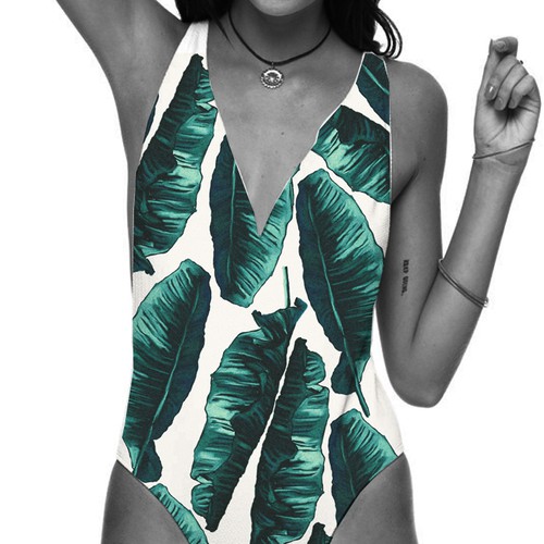 Banana Leaf Print Swimwear