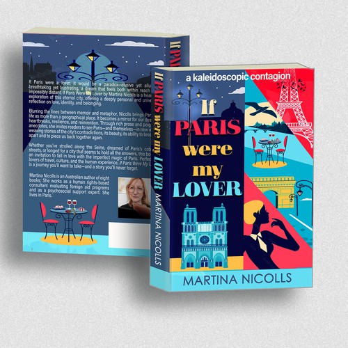  Design a modern cover for a fictional book about Paris - and a writer in lockdown