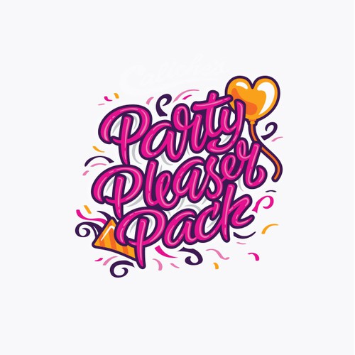 Party Typography Logo Design