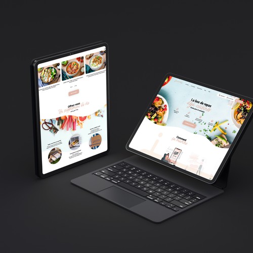  Webdesite design for a food delivery application 