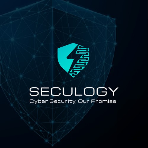 A modern tech logo concept for cyber security brand