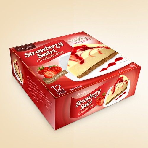 Strawberry Swirl Cheesecake Package Design