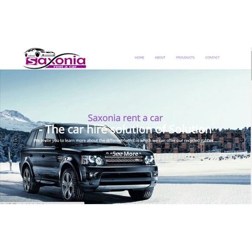 Homepage für Autovermietung / Homepage for rent a car