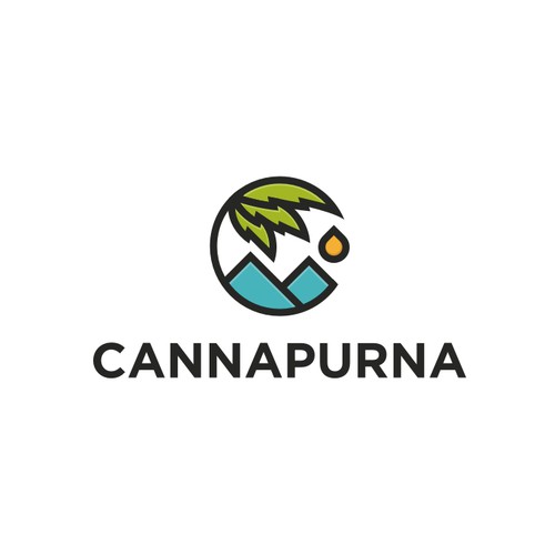 Modern Clean Line-Work logo for Cannapurna, organic hemp products, CBD company