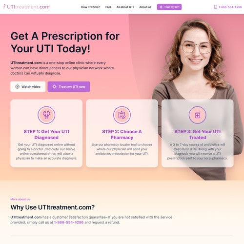 Telehealth business website - homepage redesign