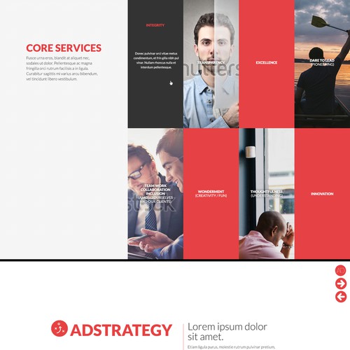 Creative media agency design for Admatic