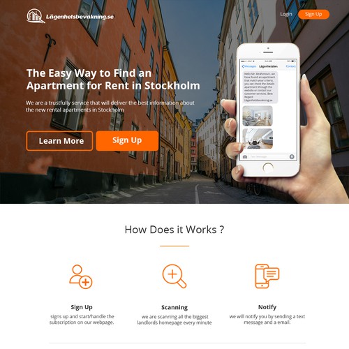 new rental apartmen landing page