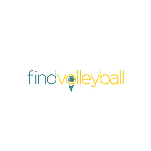 Simple logo for an Find Volleyball