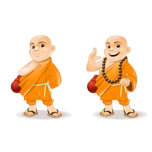 Cute Monk illustration needed for new product