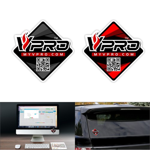 V-Pro sticker design