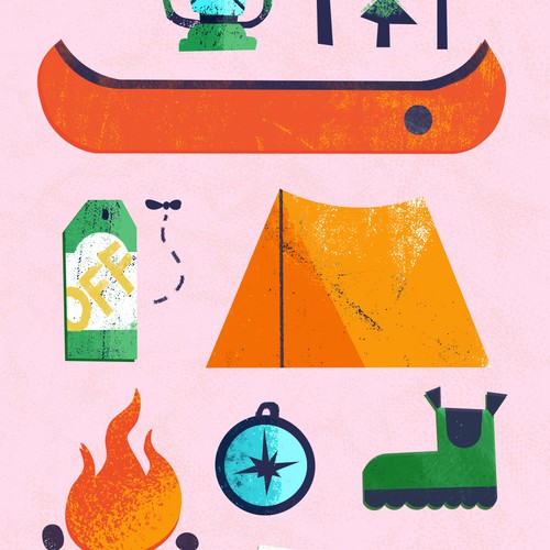 Camping illustration