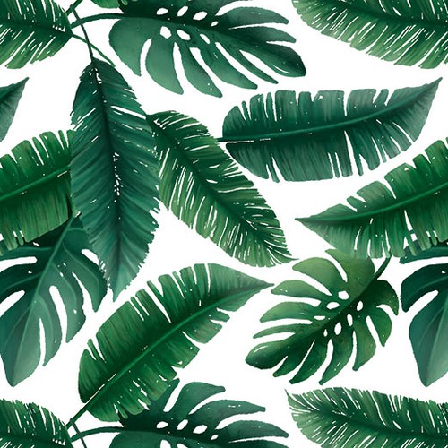 Palm Leaf Swimsuit Fabric