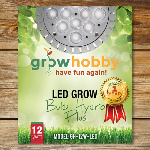 Box Labels for Hydroponic Light
